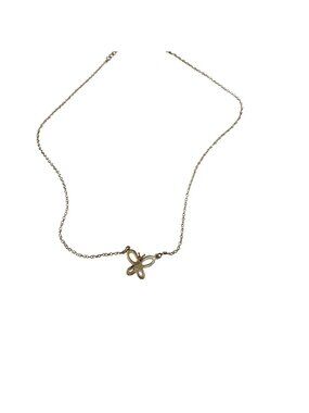 Butterfly Pendant Necklace With Delicate Chain  Silver Finish u Fashion Jewelry